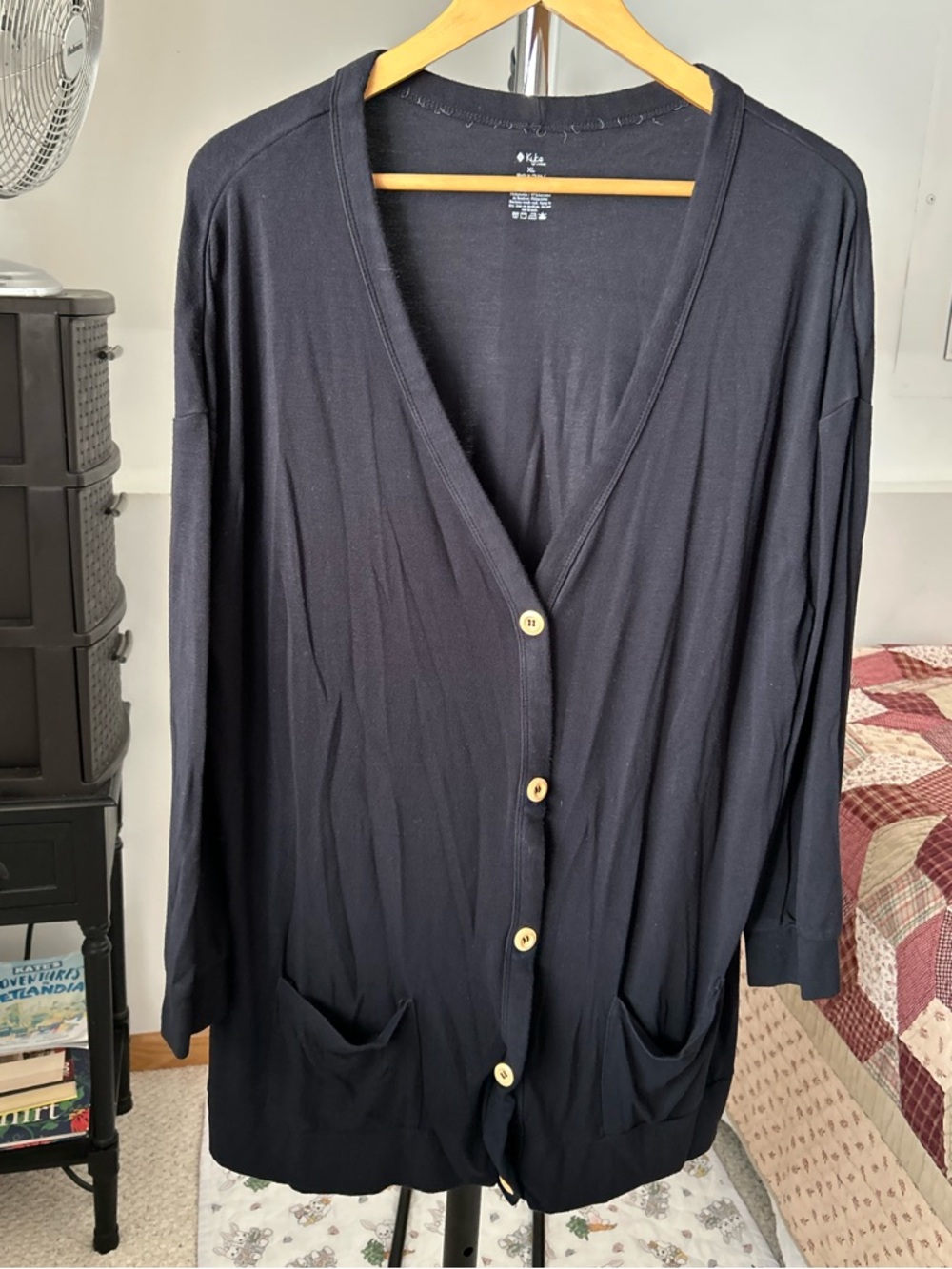 Kyte Bamboo Cardigan Black Women’s XL
